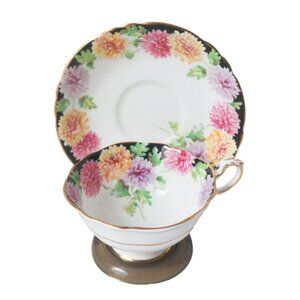 Paragon Double Warrant Paragon Tea Cup & Saucer Teacup Mum Floral Design